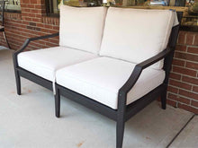 Ethan Allen 'Nod Hill' Black Aluminum Outdoor Loveseat