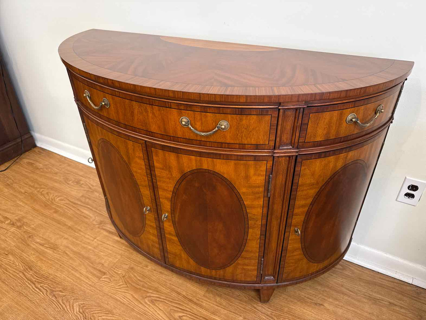 Ethan Allen Regency-Style Demi Lune Server