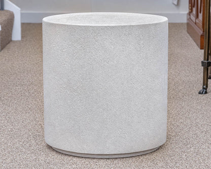 Ethnicraft "Elements" Resin Ivory Cylinder End Table