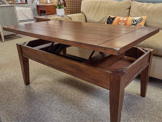 Jofran Lift-Top Coffee Table in Dark Finish Oak