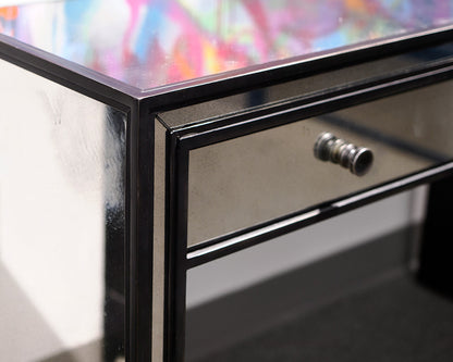 Mirrored Three-Drawer Desk