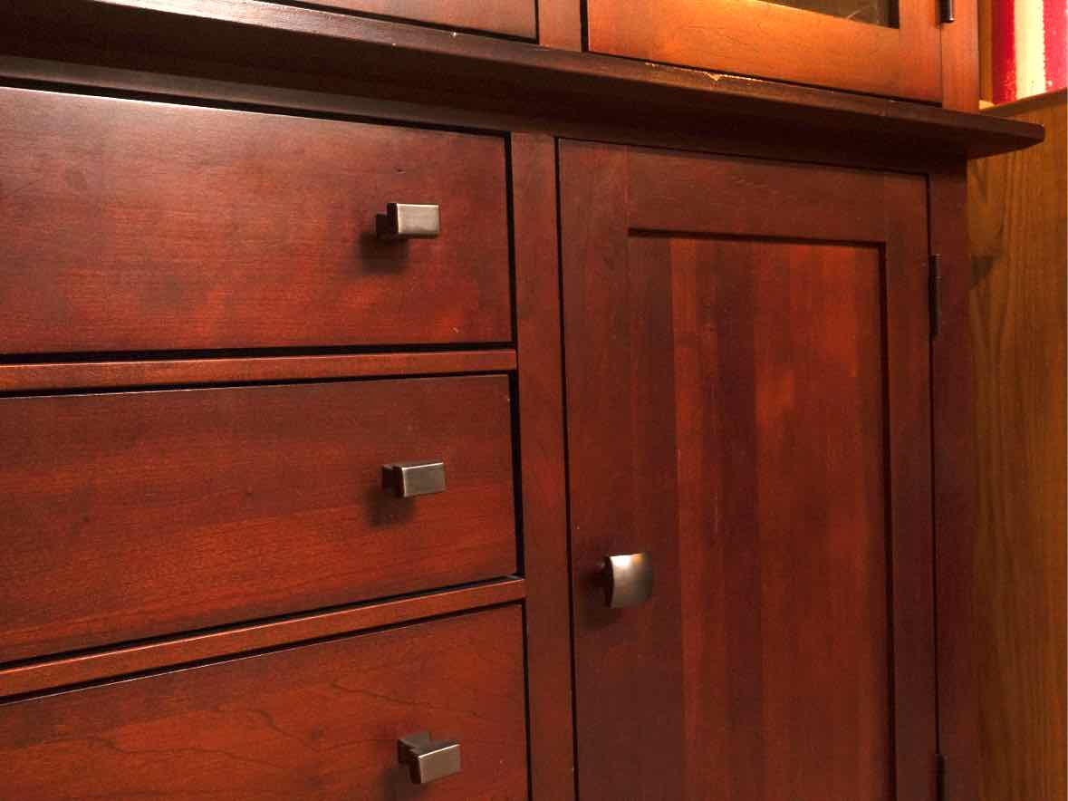 Kincaid  2-Piece Solid Cherry China Hutch with 3 Glass Doors & 4 Drawers