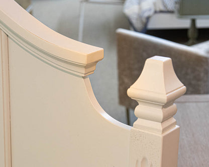 White Full Arch Bed with Floral Detail