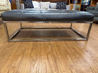 Jonathan Louis 'Copley' Leather Ottoman