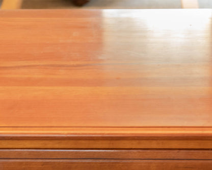 Cherry 9 Drawer Dresser w/ Brass Hardware