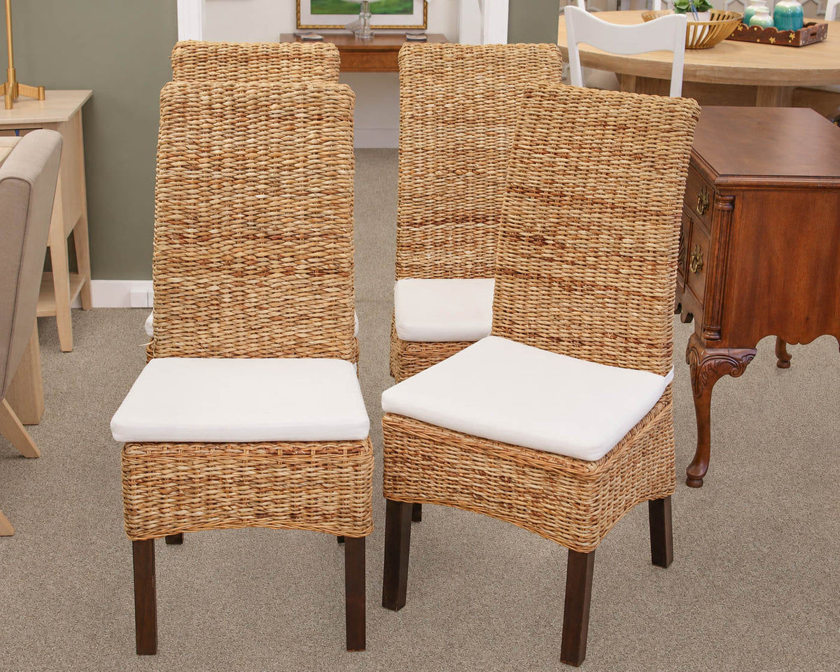 Set of 4 Boston Interiors 'Catalina' Seagrass Dining Chairs