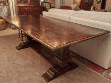 Elm Wood Trestle Dining Table