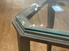 Silver and Glass Side Table