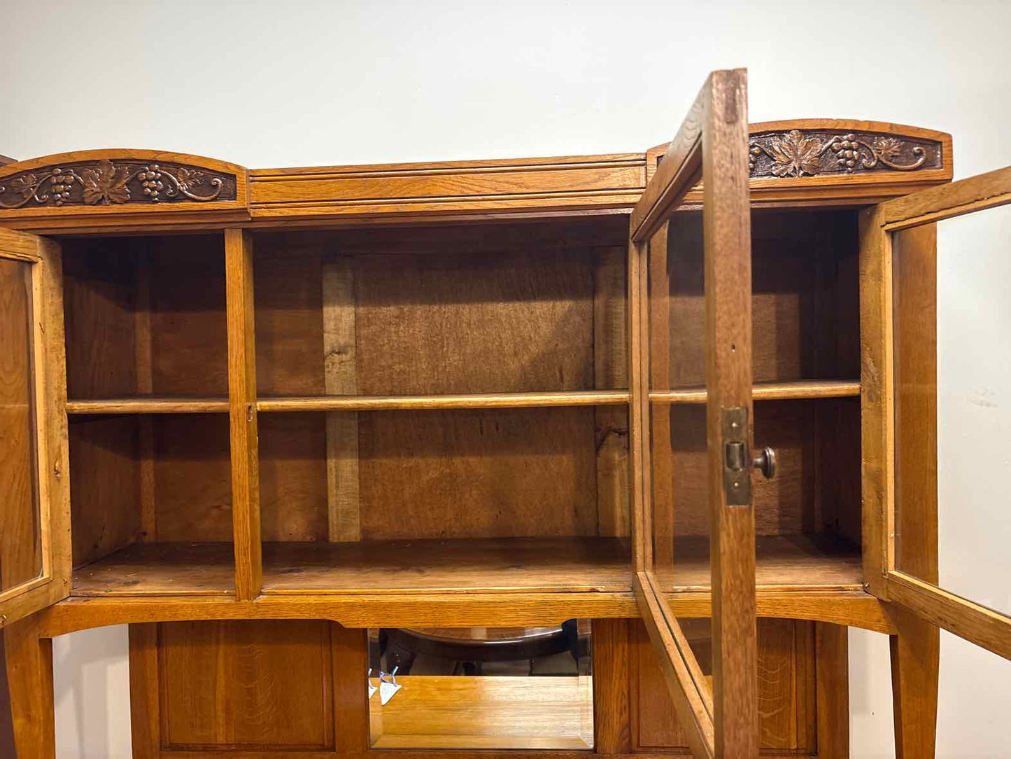 Anqitue Biedermeier 2-Piece Inlaid Cabinet