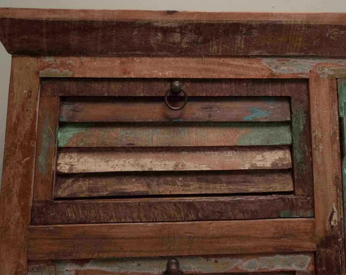 Reclaimed Wood 2 Glass Pane Door Media Furniture