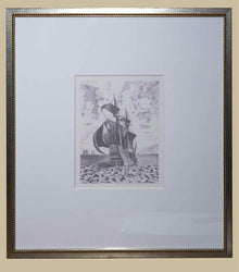 Framed Giclee: 'Sailing Vessels III - Armed Four Master Sailing Toward a Port'
