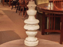 Distress Old White Cast  Resin Table Lamp With Shade