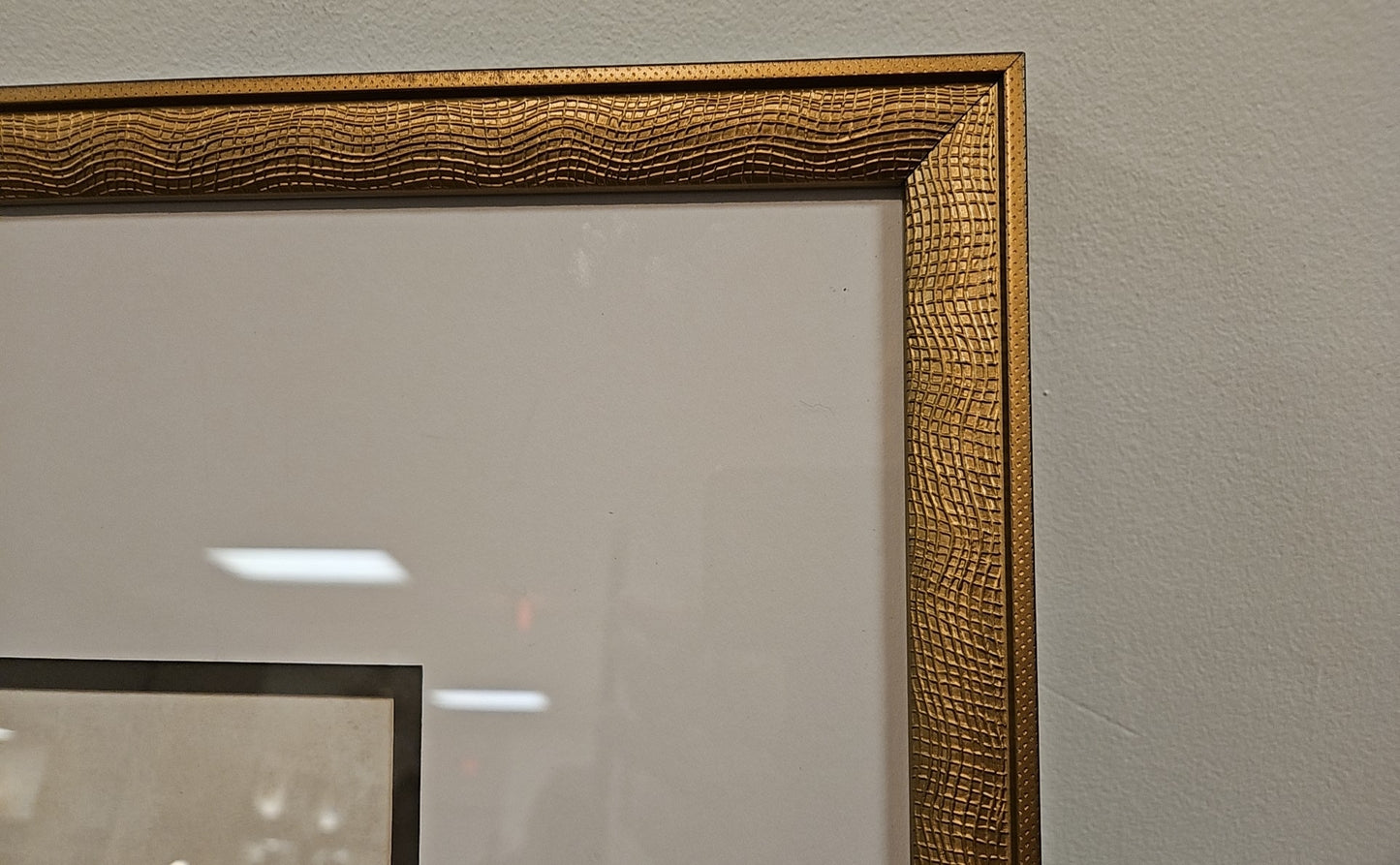 'Muted Horizons A' Landscape in Antique Gold Frame