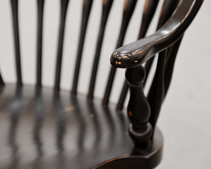 Set of 8 Black Windsor Dining Chairs