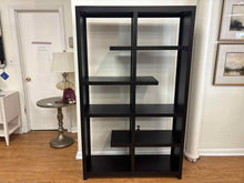 Asymmetrical Black Bookcase