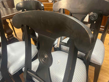 Set of 6 Ethan Allen Black Dining Chairs