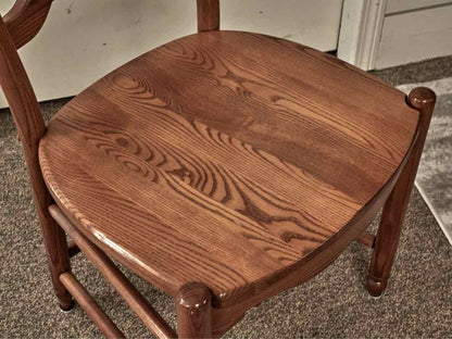Set of 6 Oak Rice Back Dining Chairs
