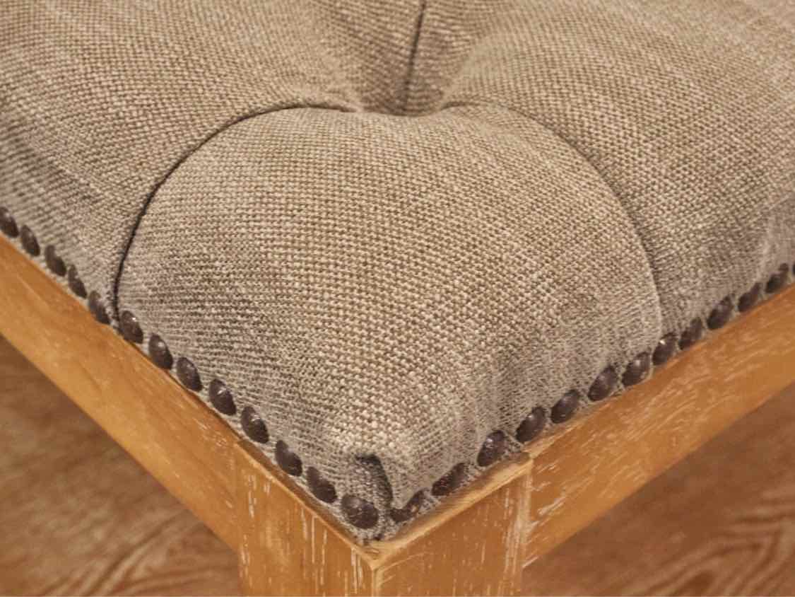 Square Ottoman With Tufted Upholstered Top