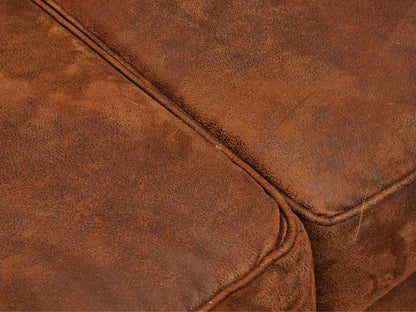 Klausner Micro Fiber Brown Suede 2 Cushion  Nailhead Trim Bun Feet Sofa