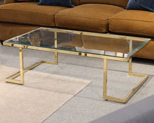 Brass and Glass Cocktail Table