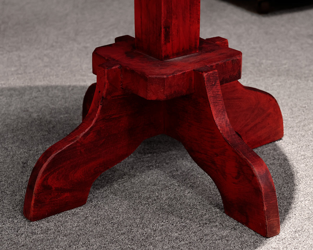 Organica Red Round Accent Table