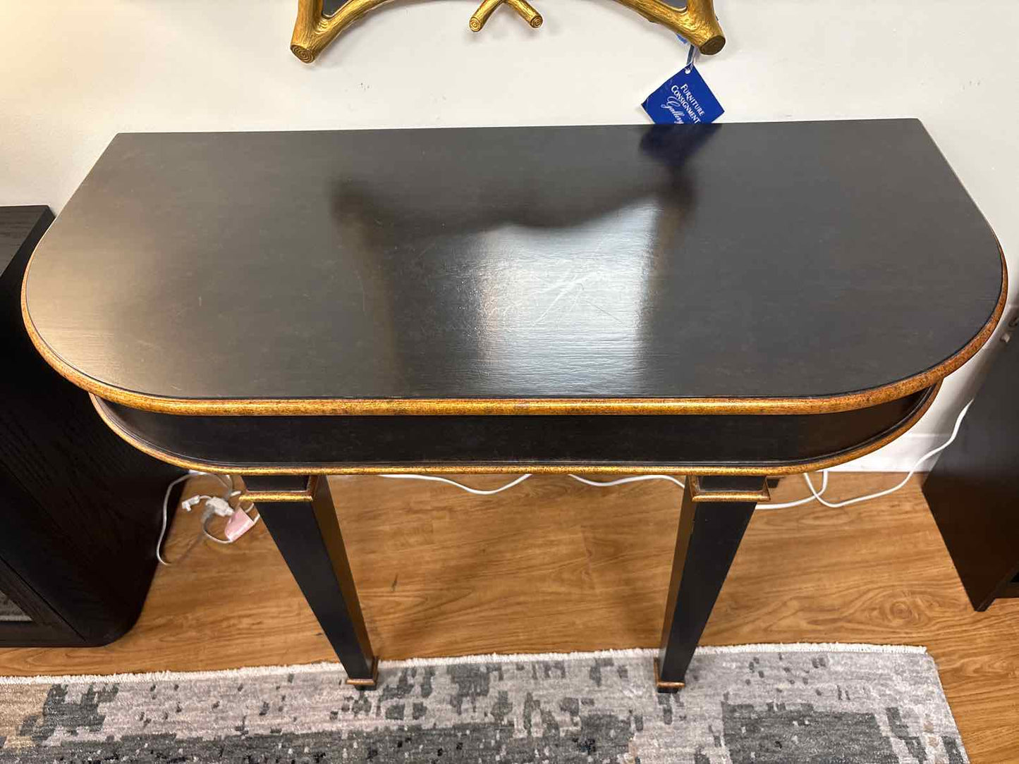 Nancy Corzine 'Svea' Demilune Entry Table
