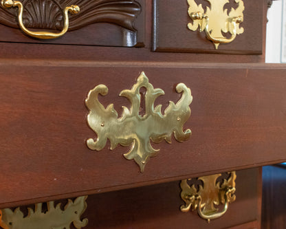 Two Piece Mahogany Blockfront High Boy
