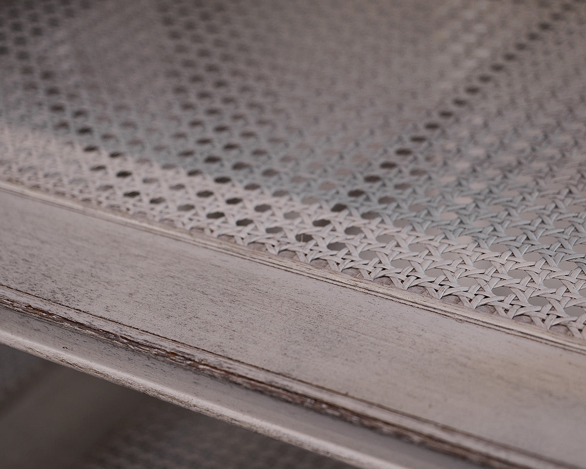 Sherrill Furniture Modern Caned Tiered Tray Console