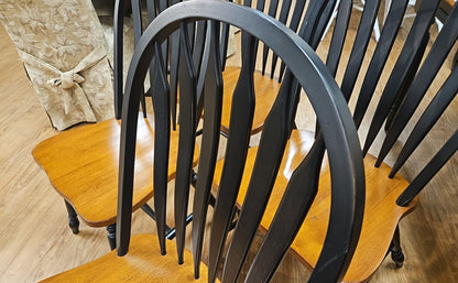 Dual Tone Maple & Black Dining Set