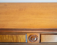 Tiger Maple 4-Drawer Chest with Wood Pulls and Turned Feet