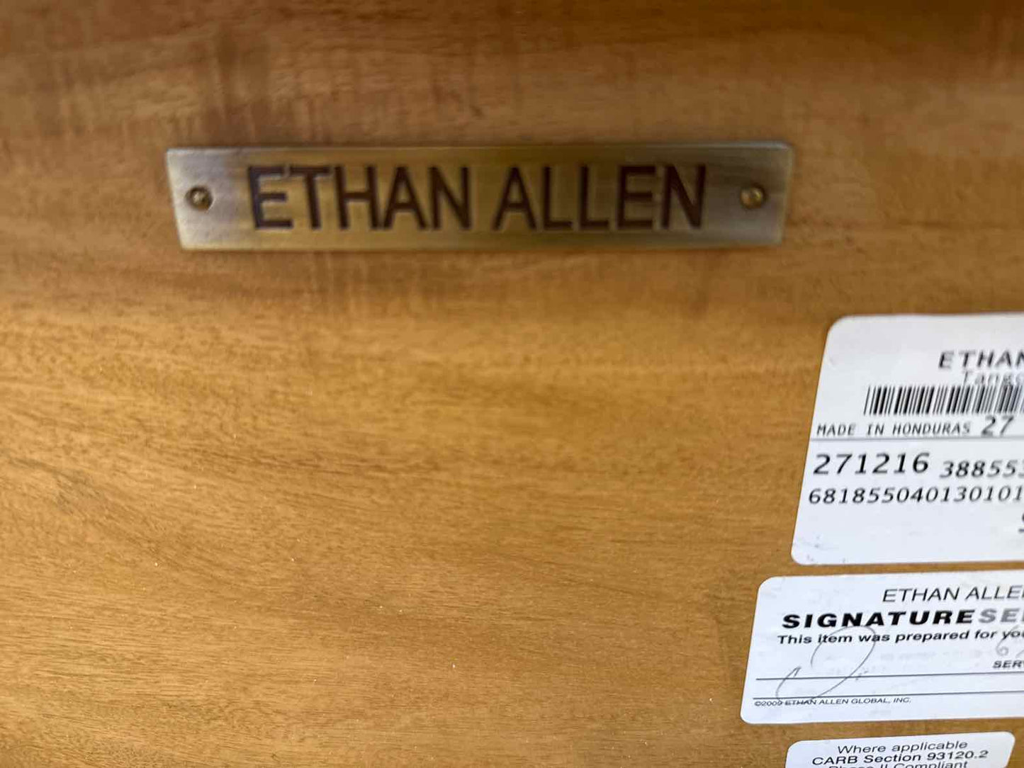 Ethan Allen Maple 3-Tier Side Table