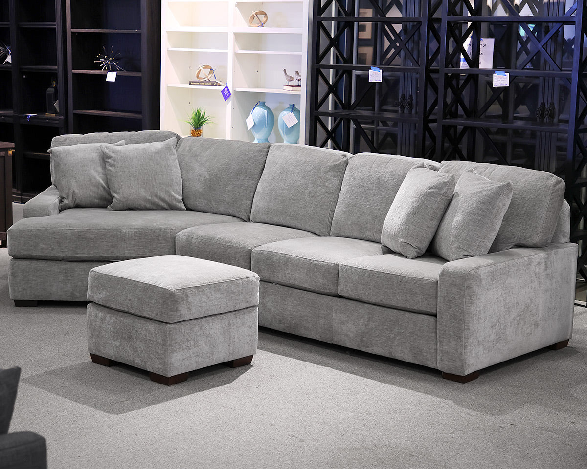 Smith Brothers Furniture  Gray Chenille  Sectional