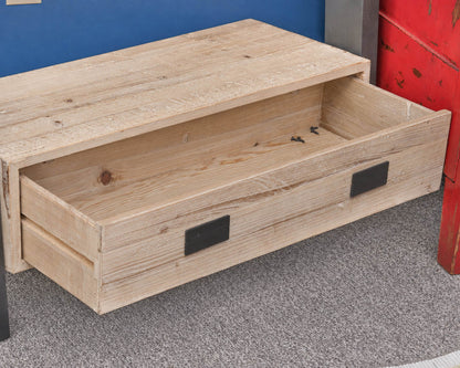 Rustic Smoke Gray Pine  & Steel 5 Teir Bookshelf