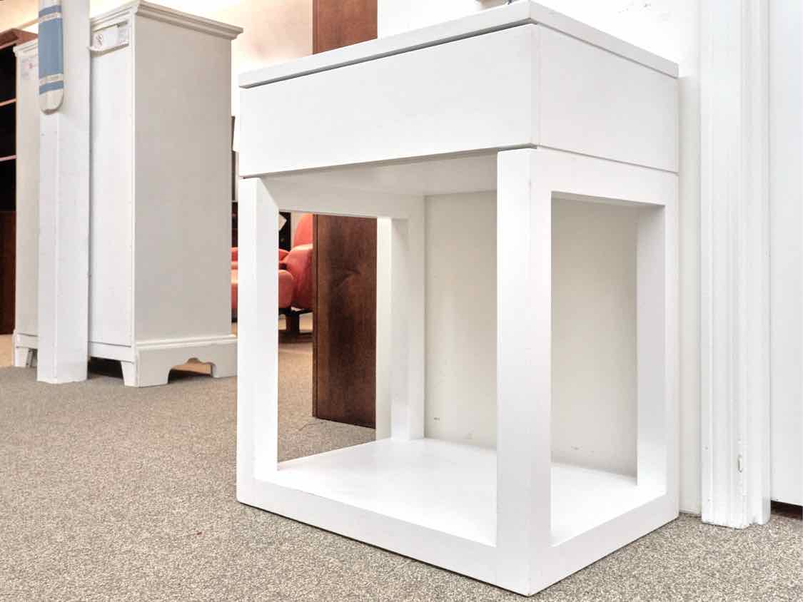 Contemporary White Side Table