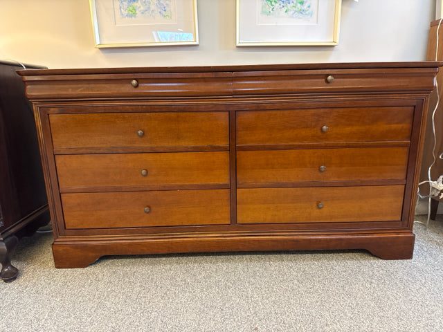 Grange Louis Phillippe Double Dresser in Cherry with Bronze Pulls