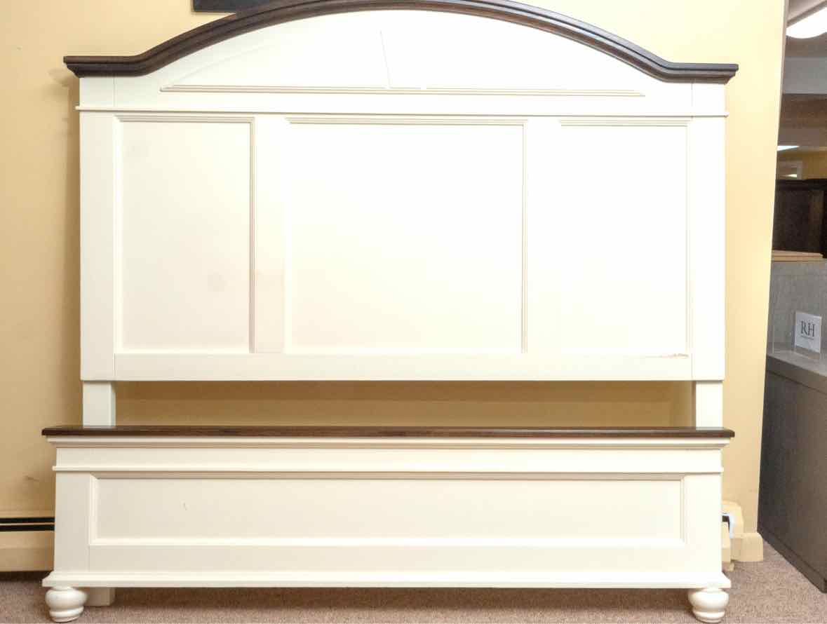 Ashley Furniture Cream Finish Arched Queen Bed
