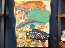 Set of Two Colorful Tropical Fish Paintings