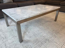 Crate & Barrel 'Parsons' Marble Top Coffee Table