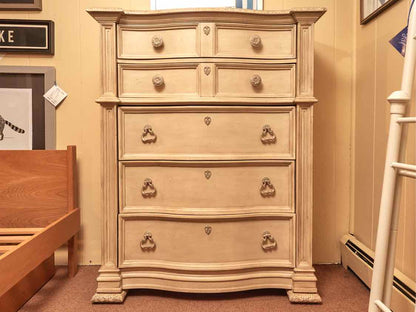 Magnussen  Home Antiqued Beige Finish 5 Drawer Chest