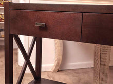Espresso Finish 2 Drawer Lower Shelf Console