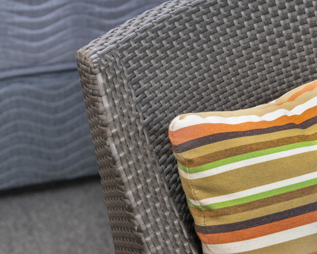 Dedon Dark Woven Wicker Outdoor Sofa & Chair Set