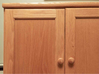 Unfinished Business Oak  Sideboard with 4 Wood Doors
