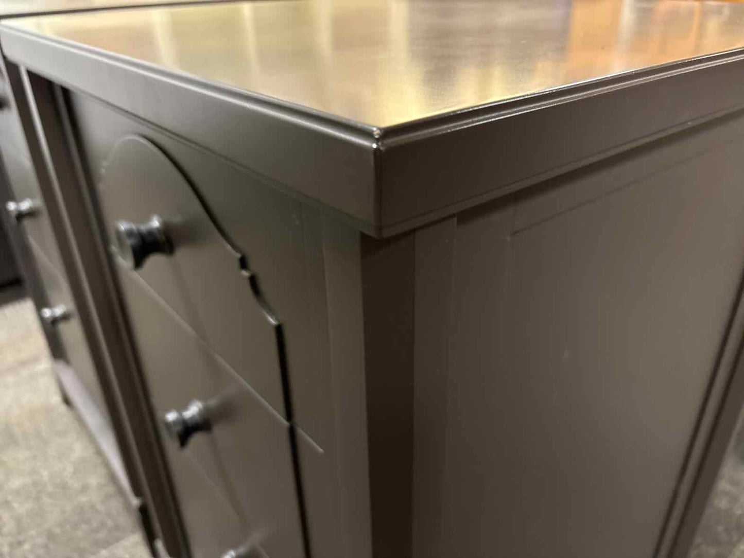 Charcoal 3-Drawer Nightstand