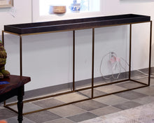 Faux Shagreen Tray Console