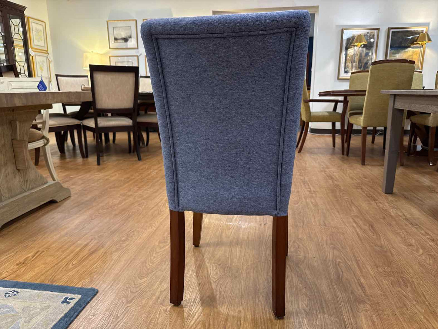 Set of 6 Denim Blue Parson's Dining Chairs