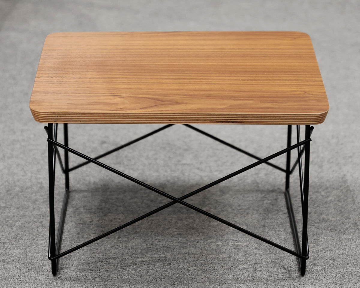 Eames Wood Top Metal Base Side Table