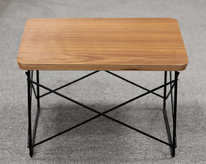 Eames Wood Top Metal Base Side Table
