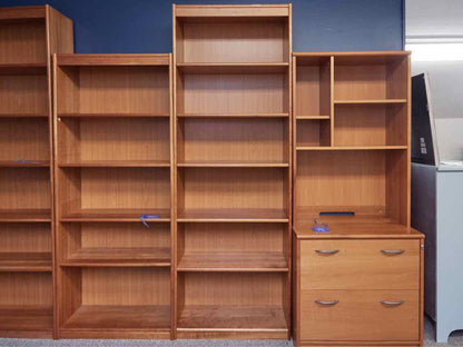 Tall Maple Bookcase in Cherry Finish with Adjustable Shelves