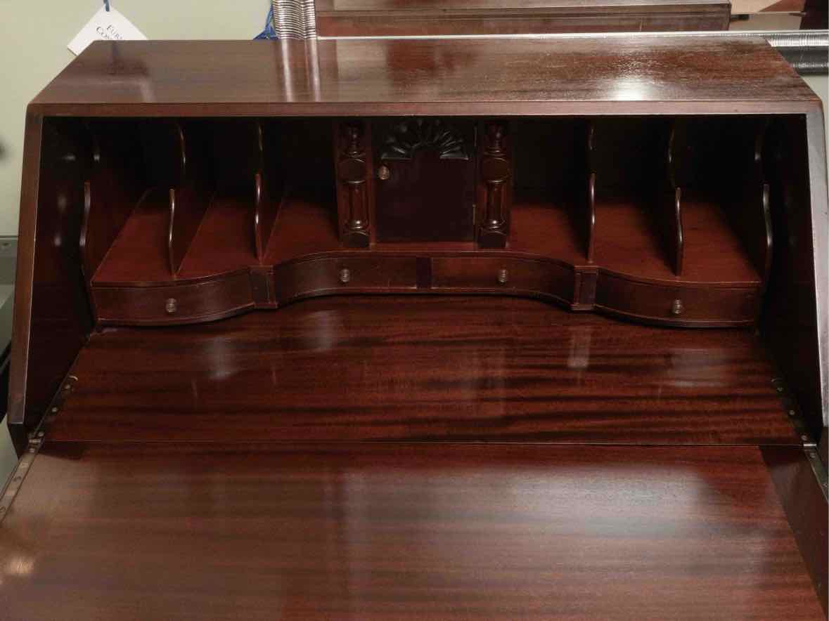 Maddox Mahogany Governor Winthrop  Drop Front 4 Drawer  Secretary Desk