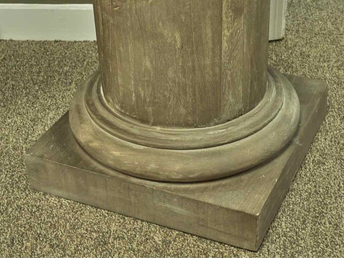 RH Greek Athens Pedestal in Oak with Grey Finish